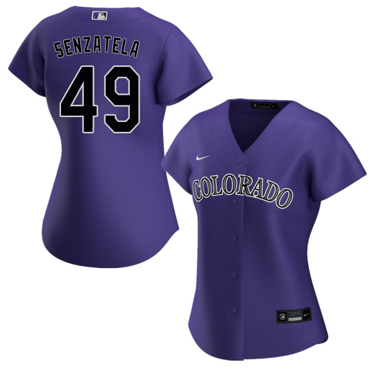 Nike Women #49 Antonio Senzatela Colorado Rockies Baseball Jerseys Sale-Purple